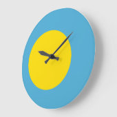 Palau Flag Große Wanduhr (Winkel)