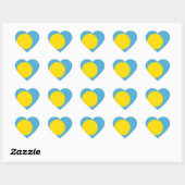 Palau Flag Herz-Aufkleber (Blatt)