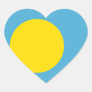 Palau Flag Herz-Aufkleber