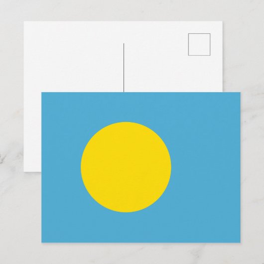 Palau Flag Postkarte (Vorne/Hinten)