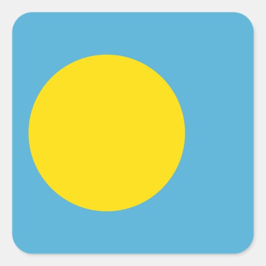 Palau Flag Quadratischer Aufkleber (Vorderseite)