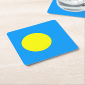 Palau Flag Rechteckiger Pappuntersetzer (angewinkelt)