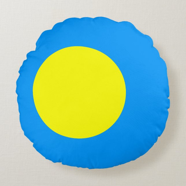 Palau Flag Rundes Kissen (Vorderseite)