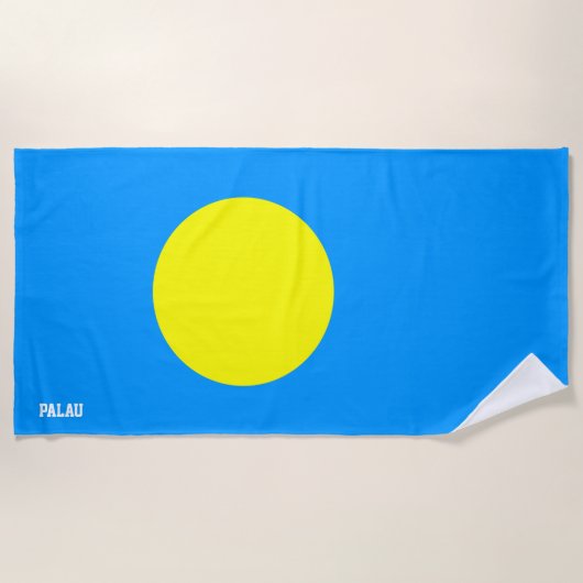 Palau Flag Splendid Patriotic Strandtuch (Vorderseite)