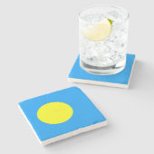 Palau Flag Steinuntersetzer (Seitenansicht)