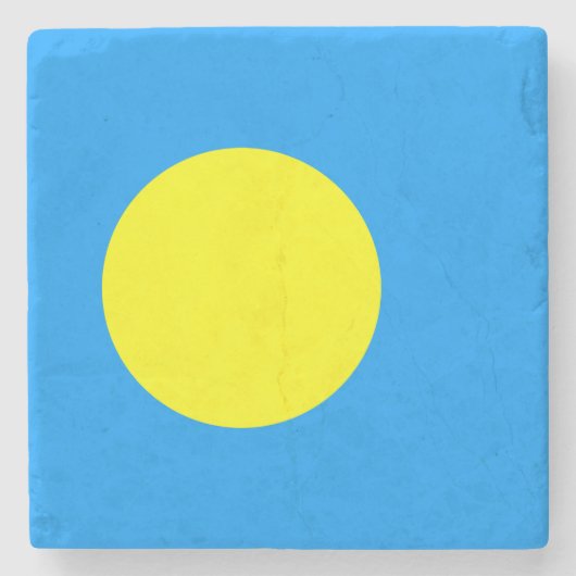 Palau Flag Steinuntersetzer (Vorderseite)