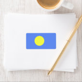 Palau-Flagge Adressaufkleber (Insitu)
