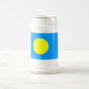 Palau-Flagge Bierglas