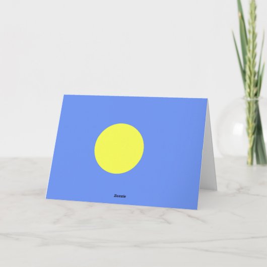 Palau-Flagge Dankeskarte (Rückseite)