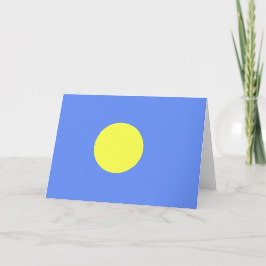 Palau-Flagge Dankeskarte (Vorderseite)