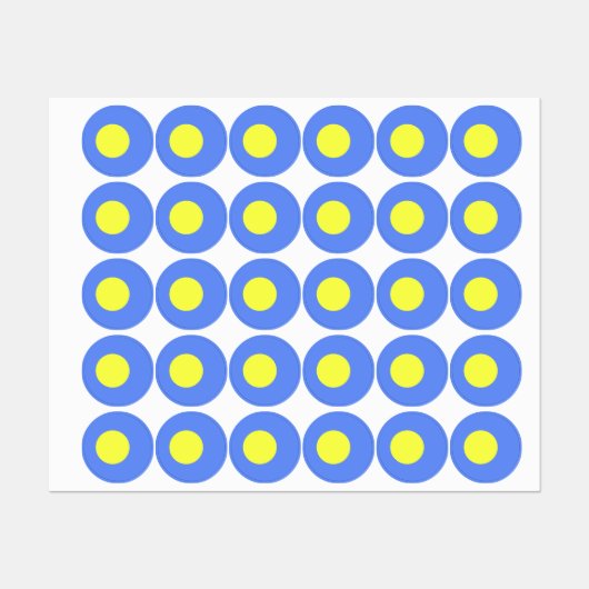 Palau-Flagge Etiketten (Blatt)