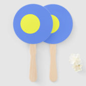 Palau-Flagge Fächer (Vorne und Hinten)