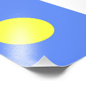 Palau-Flagge Fotodruck (Ecke)