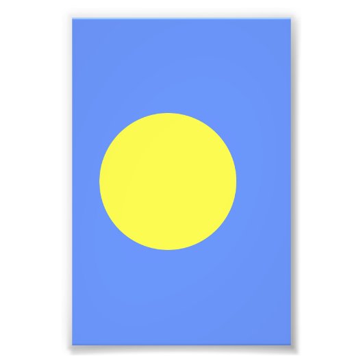 Palau-Flagge Fotodruck (Vorne)