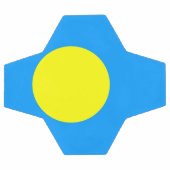 Palau-Flagge Fußball (Flach)