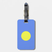Palau-Flagge Gepäckanhänger (Rückseite vertikal)