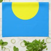 Palau-Flagge Geschirrtuch (Gefaltet)
