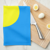 Palau-Flagge Geschirrtuch (Viertel Falte)