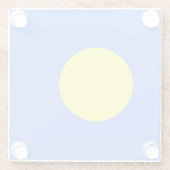 Palau-Flagge Glasuntersetzer (Rückseite)