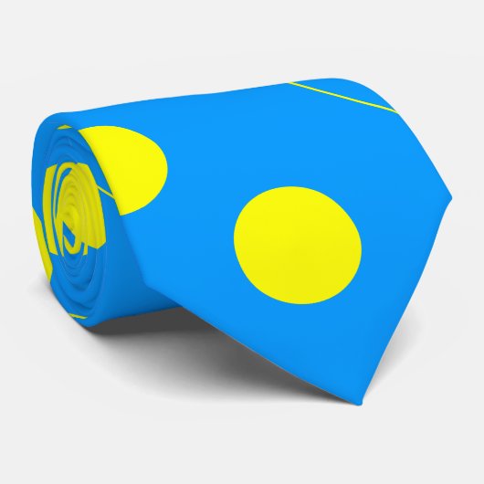 Palau-Flagge Krawatte (Gerollt)