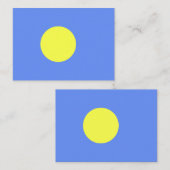 Palau-Flagge Mitteilungskarte (Vorne/Hinten)