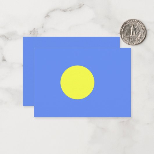 Palau-Flagge Mitteilungskarte (Vorderseite/Rückseite Beispiel)