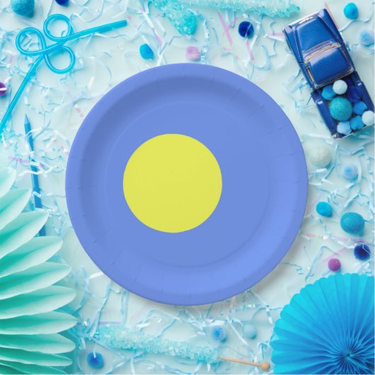 Palau-Flagge Pappteller (Party)