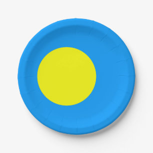 Palau-Flagge Pappteller