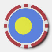 Palau-Flagge Pokerchips (Vorderseite)