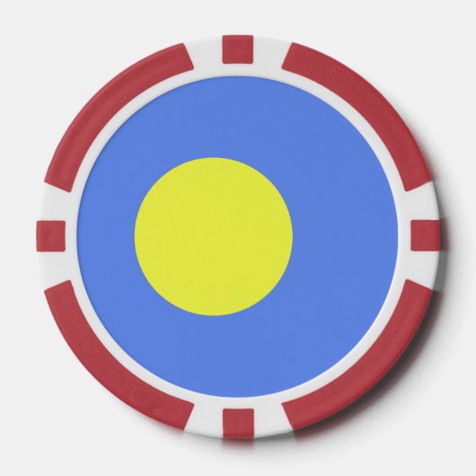 Palau-Flagge Pokerchips (Vorderseite)