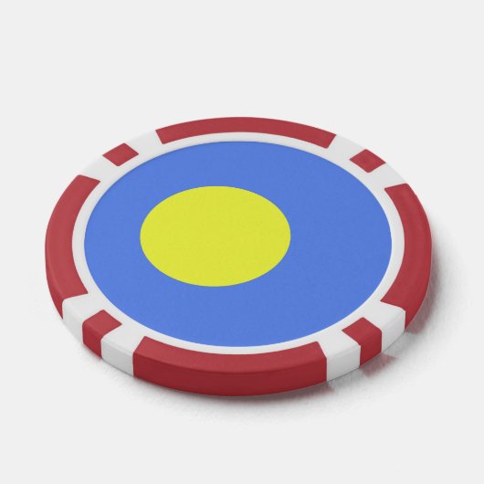 Palau-Flagge Pokerchips (Einzeln)