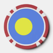 Palau-Flagge Pokerchips (Rückseite)