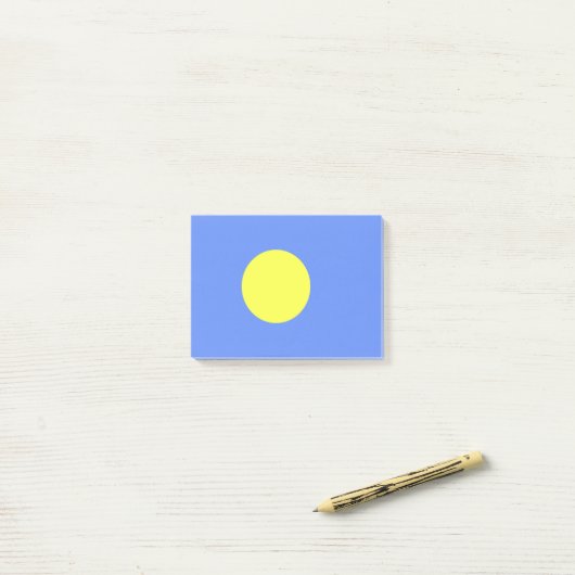 Palau-Flagge Post-it Klebezettel (Auf Schreibtisch)