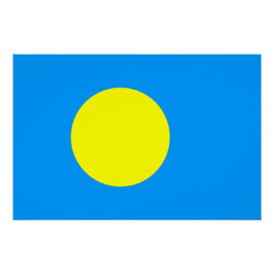 Palau-Flagge Poster