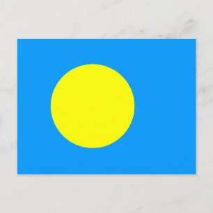Palau-Flagge Postkarte