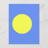 Palau-Flagge Postkarte (Vorderseite)