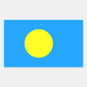 Palau-Flagge Rechteckiger Aufkleber