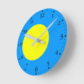 Palau-Flagge Runde Wanduhr (Winkel)