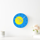 Palau-Flagge Runde Wanduhr (Zuhause)