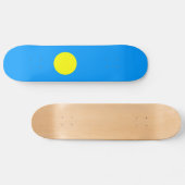 Palau-Flagge Skateboard (Horizontal)