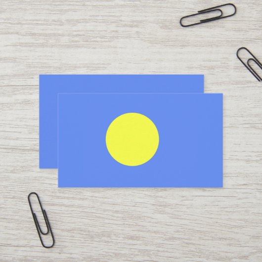 Palau-Flagge Visitenkarte (Vorderseite/Rückseite Beispiel)