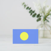 Palau-Flagge Visitenkarte (Stehend Vorderseite)