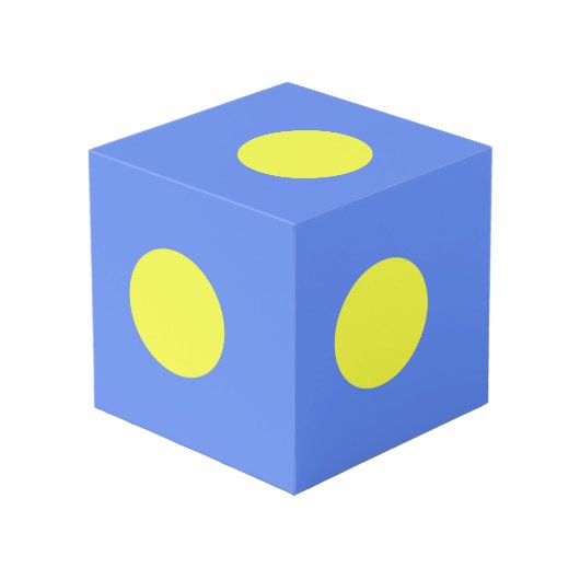 Palau-Flagge Würfel (Rückseite Schrägansicht)