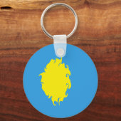 Palau Gnarly Flag Schlüsselanhänger (Vorderseite)