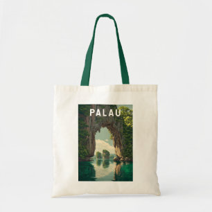 Palau Illustration Reise Kunst Vintage Tragetasche
