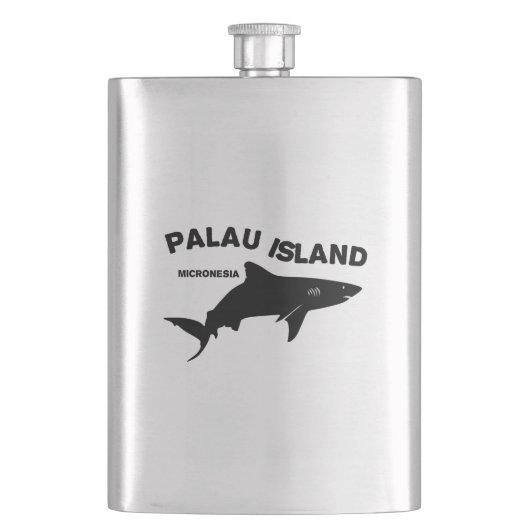 Palau Island - Mikronesien Shark Diving Flachmann (Vorderseite)