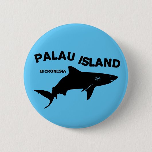 Palau Island Scuba Diving with Sharks Button (Vorderseite)