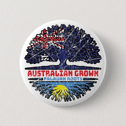 Palau Palauan Australian Australia Tree Roots Flag Button (Vorderseite)