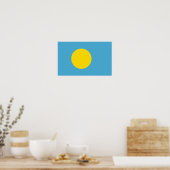Palau - Palauan-Flagge Poster (Küche)