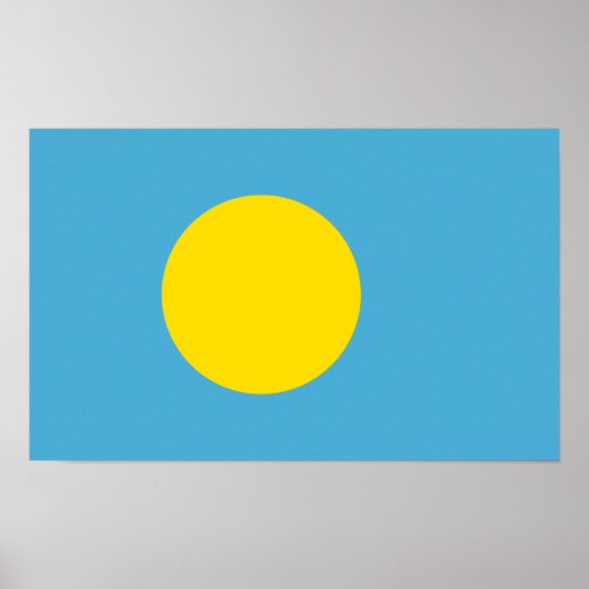 Palau - Palauan-Flagge Poster (Vorne)